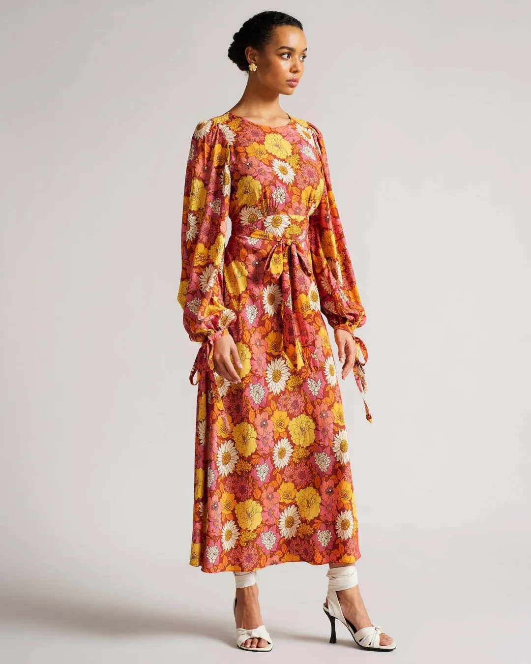 Ted Baker Lelyah Floral Blouson Maxi Dress Multi Size 8 for rent on The Volte - main image