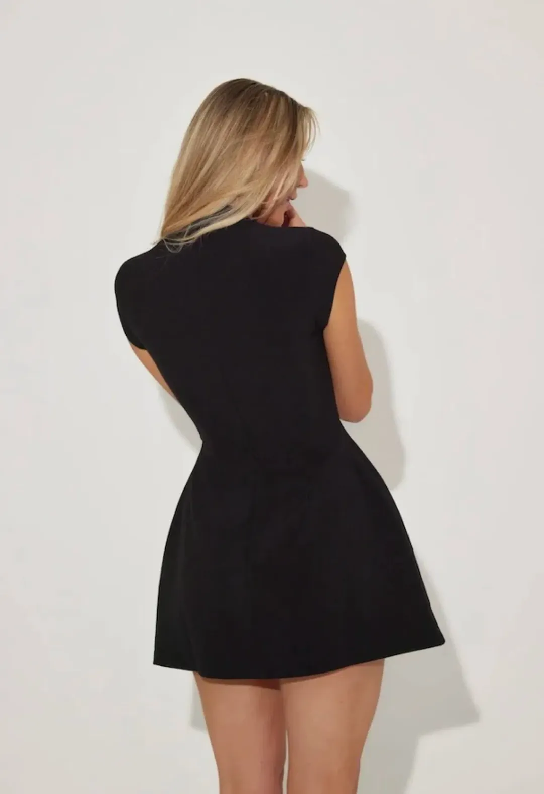 Odd Muse The Ultimate Muse Cap Sleeve Mini Dress Black Size 12 for rent on The Volte - main image