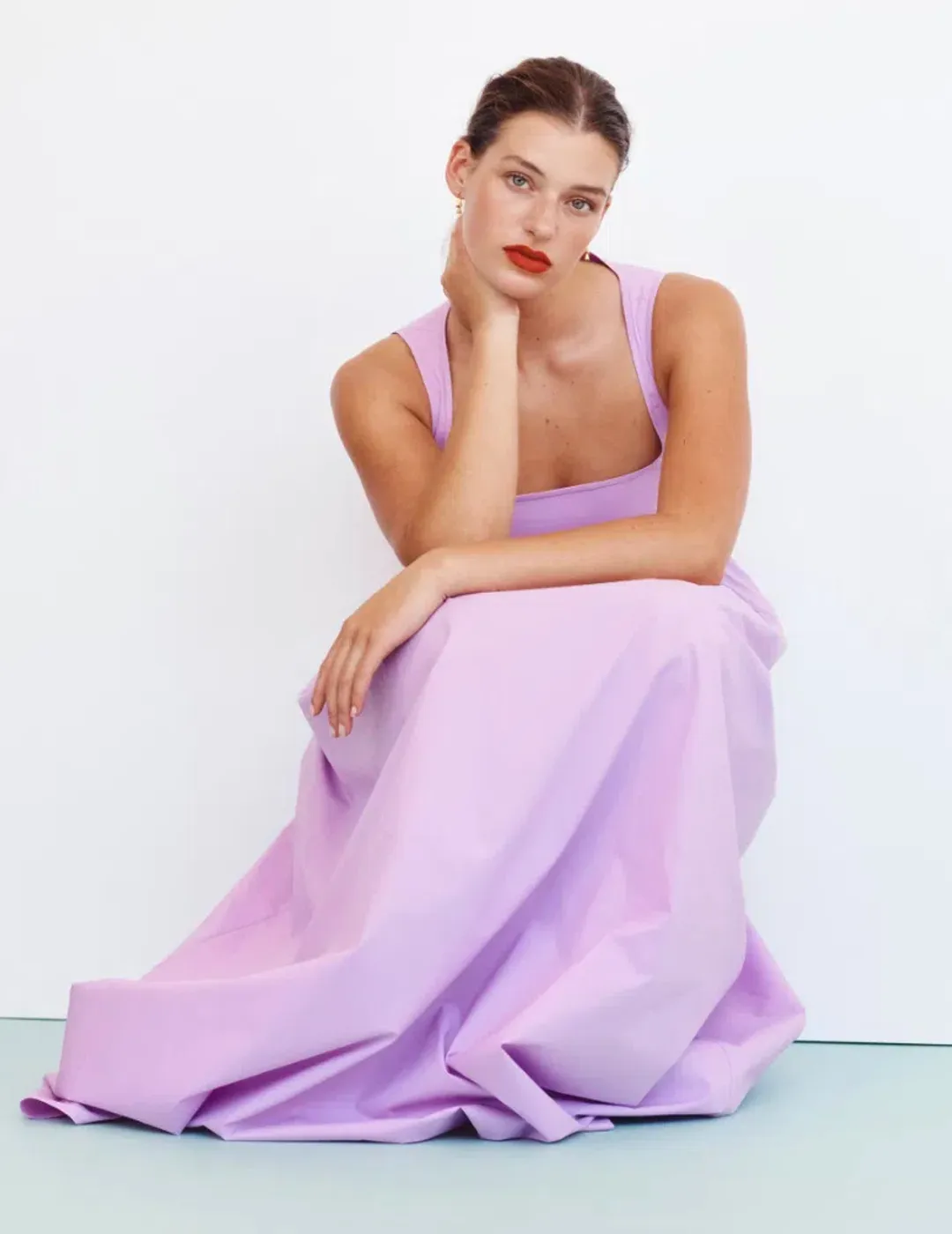 Oroton Cotton Sundress Purple Size 10 for rent on The Volte - main image