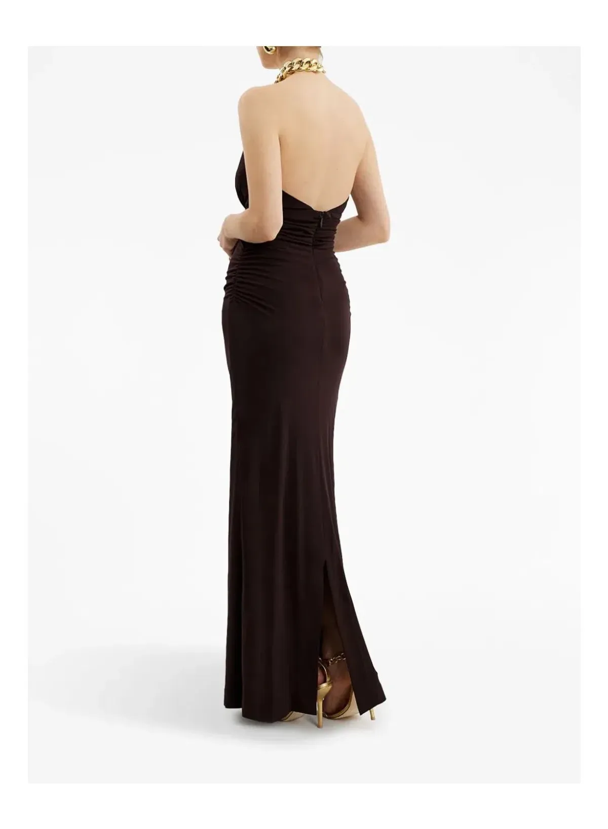 Rebecca Vallance Phoenix Gown Chocolate Size 8 - Image 3