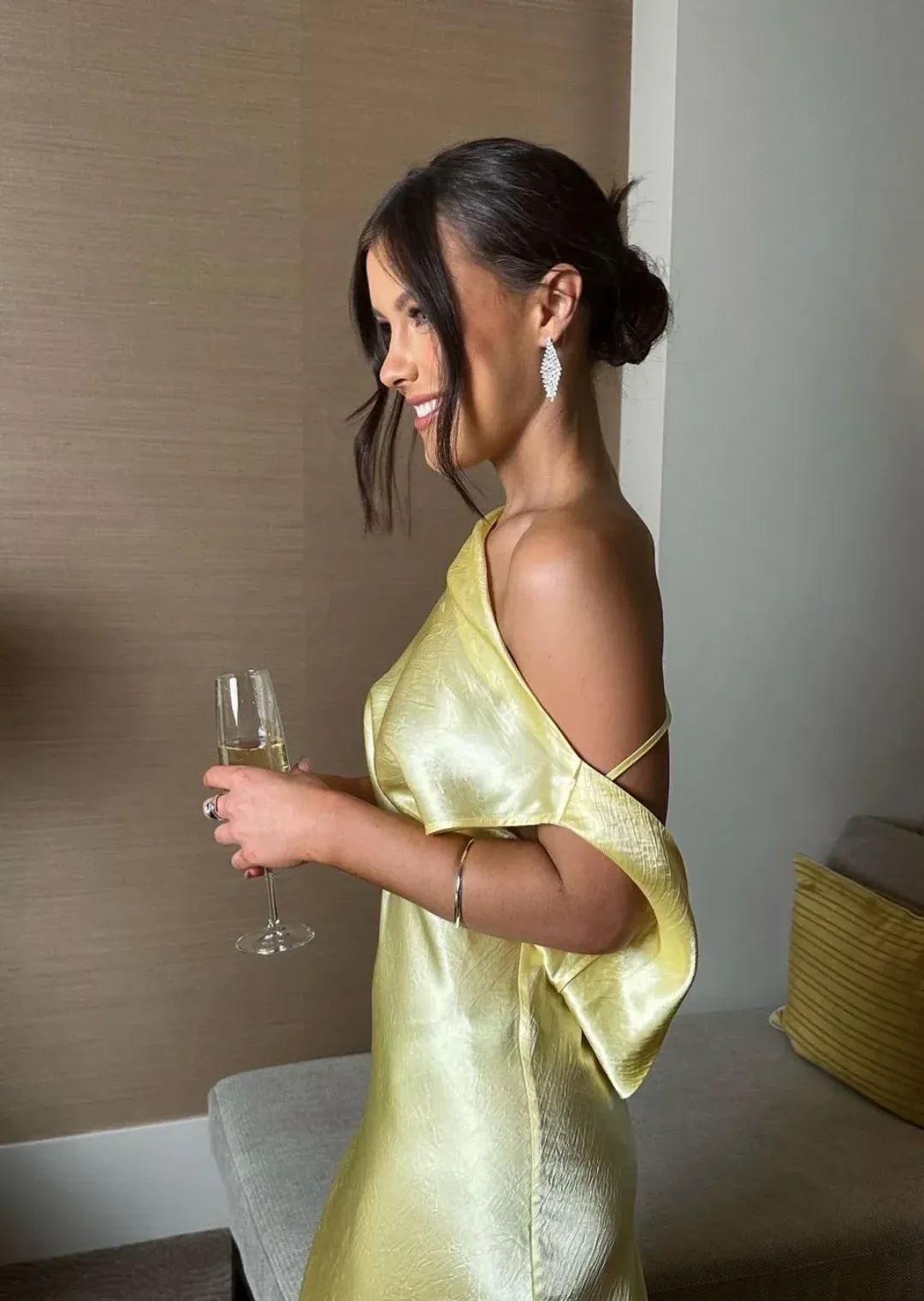 Hansen and Gretel Emmery Dress Lemon Size XS / AU 6 for rent on The Volte - main image