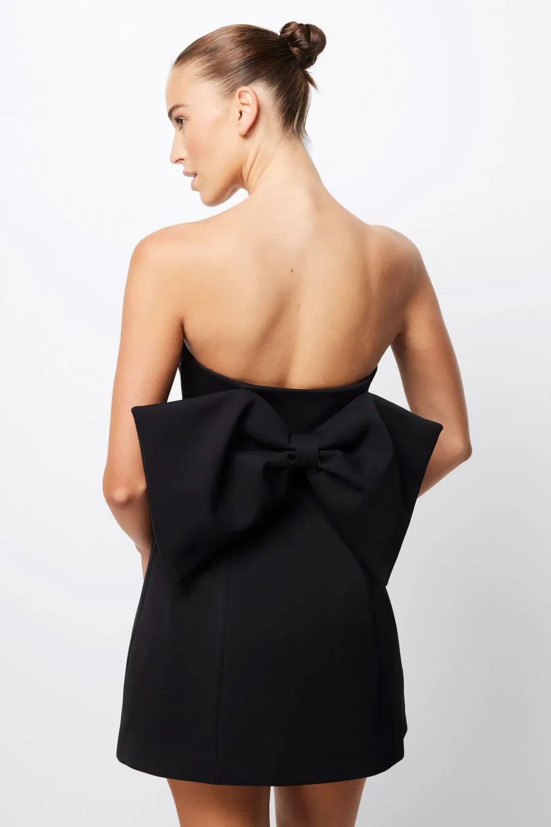 Mossman Wistful Strapless Mini Dress Black Size 6 for rent on The Volte - main image