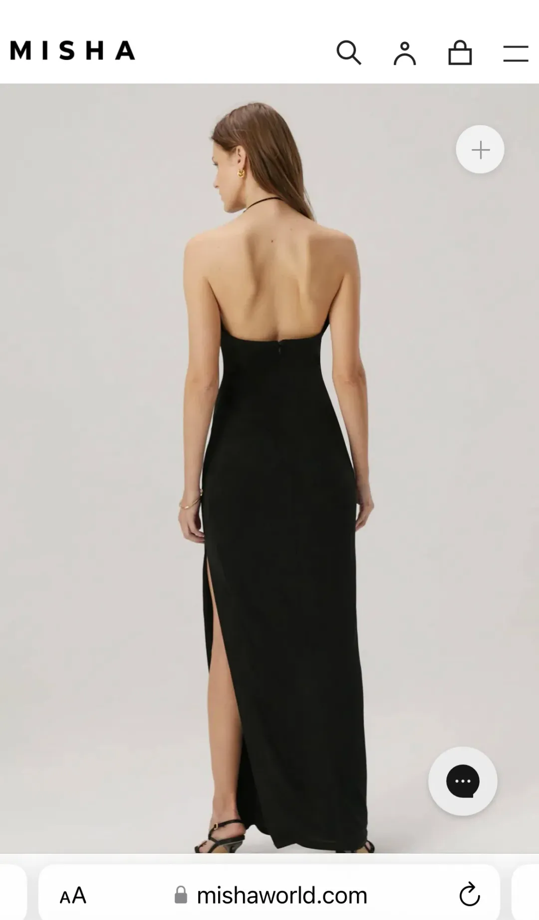Misha Yesenia Gown Black Size 6/XS for rent on The Volte - main image