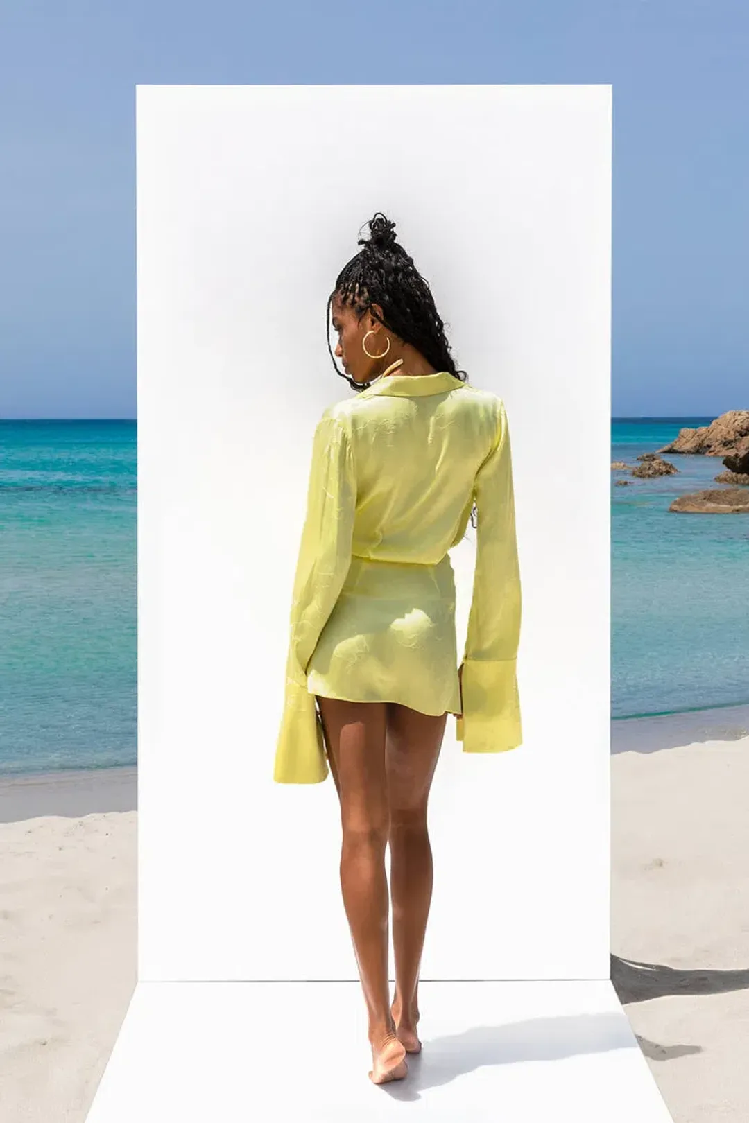 Rat and Boa Paloma Dress Lemon Size XS/ AU 6 for rent on The Volte - main image