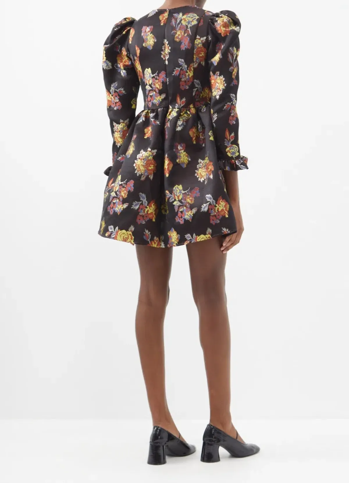 Batsheva Prairie Floral-Jacquard Mini Dress Floral Size 10 - Image 2
