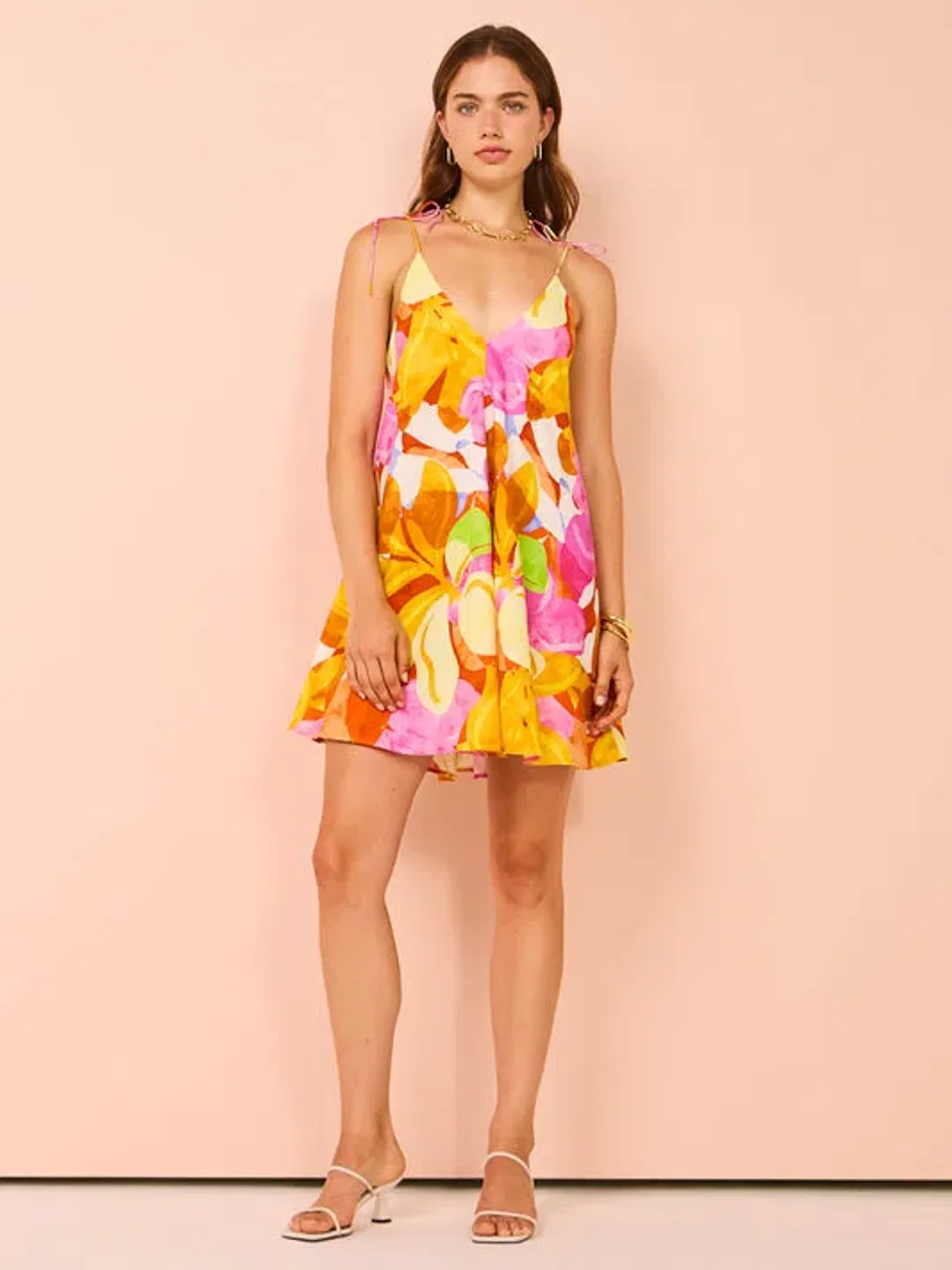 Kinney the Label Mara Mini Dress Multi Floral Size 8 for rent on The Volte - main image