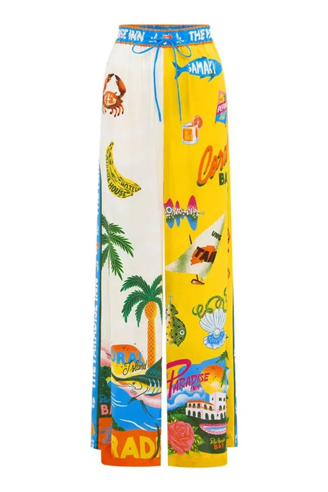 Alemais Paradiso Silk Shirt Size 12 And Pants Size 12 Set Multi for rent on The Volte - main image