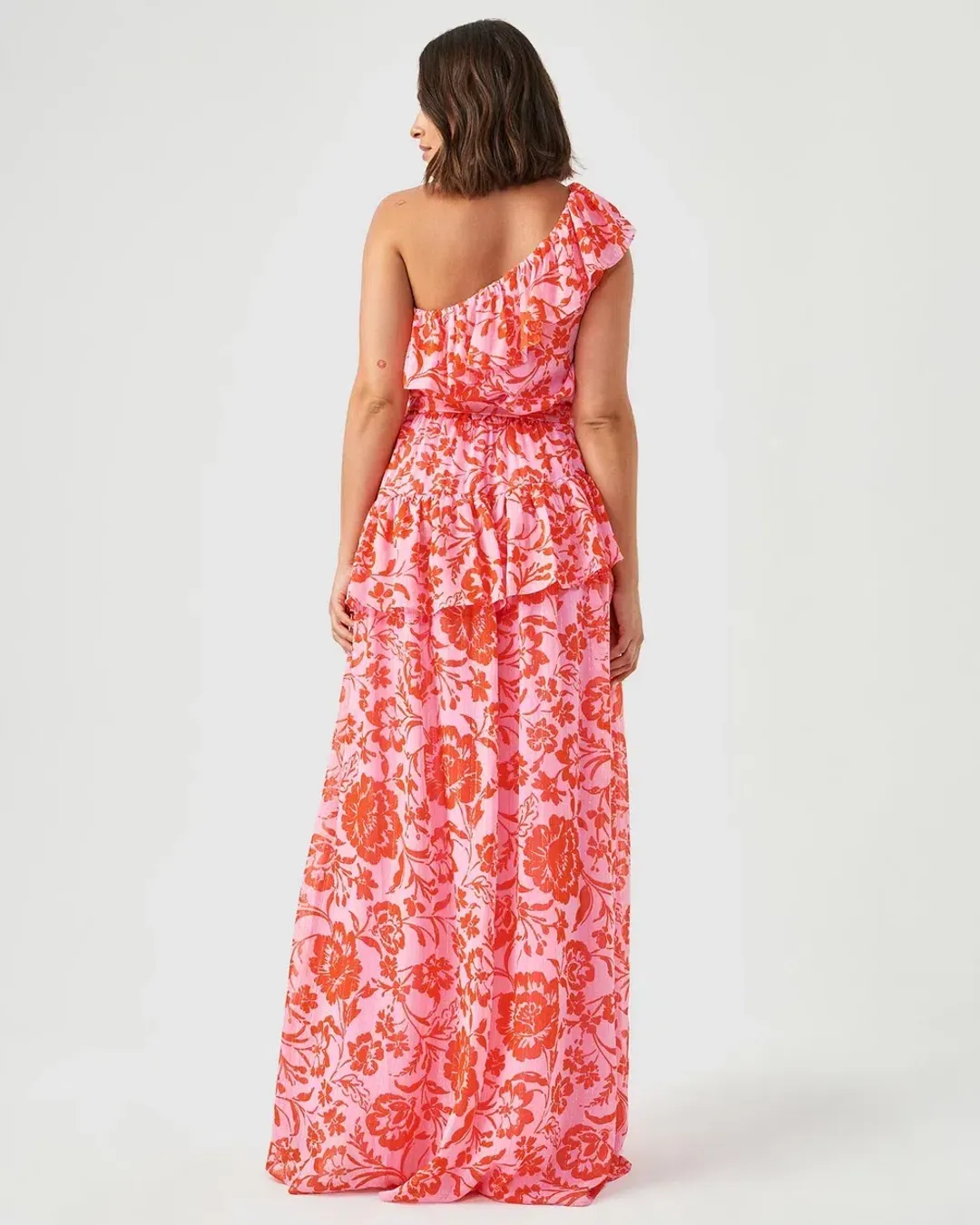 Tussah Odessa Maxi Dress Pink/Red Floral Size 12 for rent on The Volte - main image