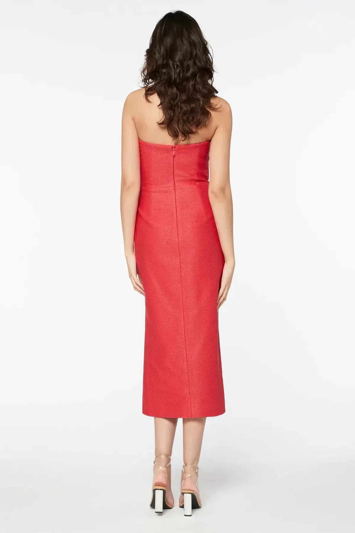 Manning Cartell Heart's Desire Strapless Midi Dress Red Size 8 - Image 3