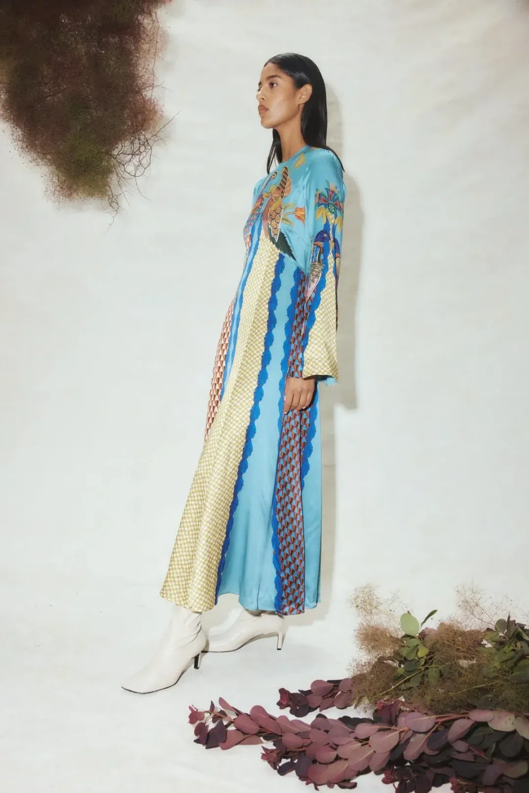 Alemais Gilly Flare Sleeve Dress Multi Size 14 for rent on The Volte - main image