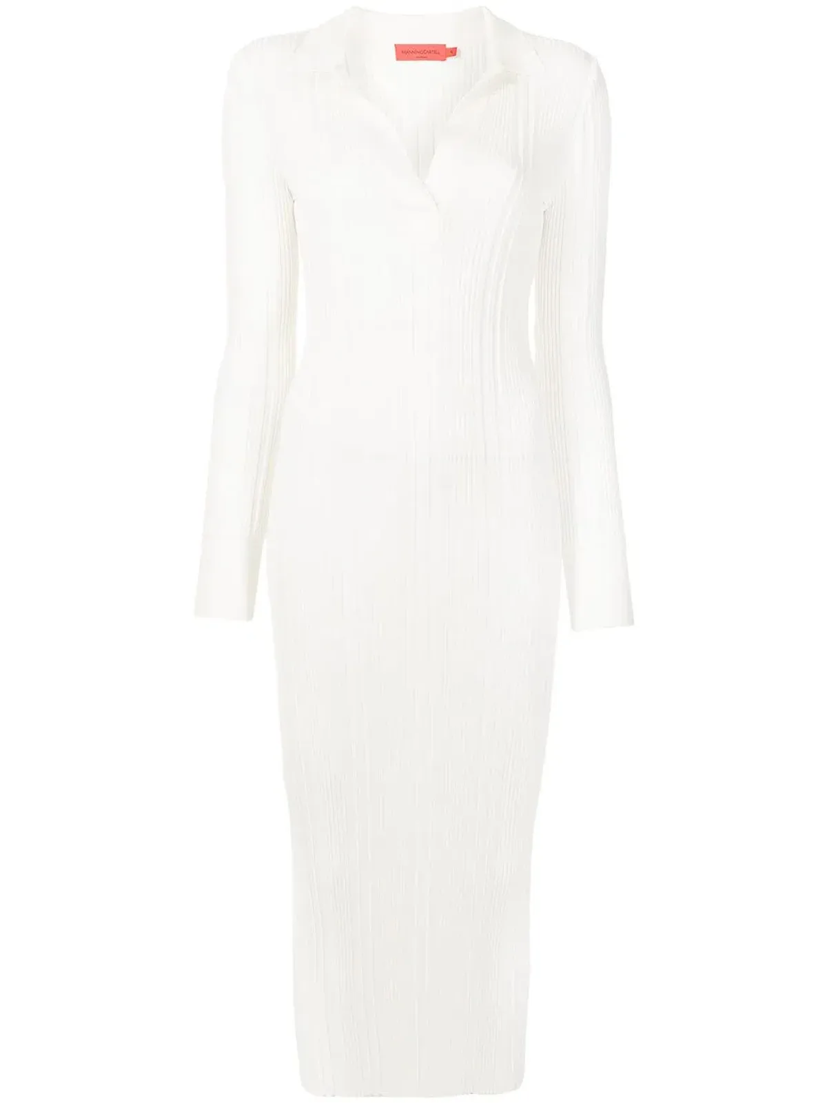 Manning Cartell Ribbed Knit Polo Dress Ecru White Size XS / AU 6 - Image 4