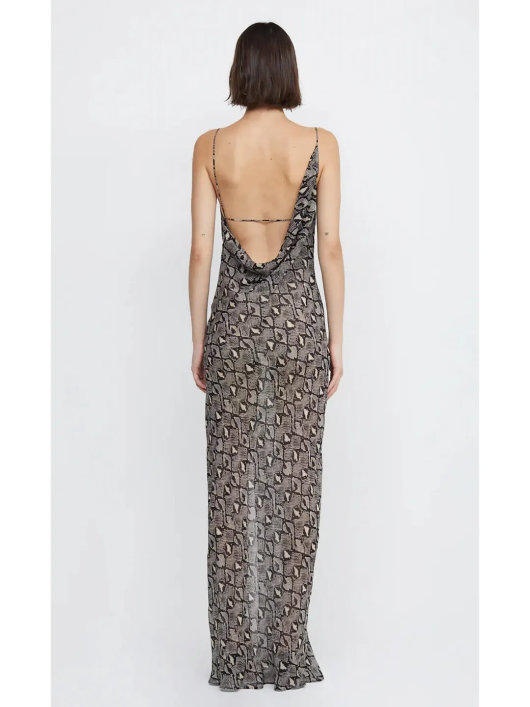 Bec & Bridge Portia Drape Dress in Python Size AU 12 for rent on The Volte - main image
