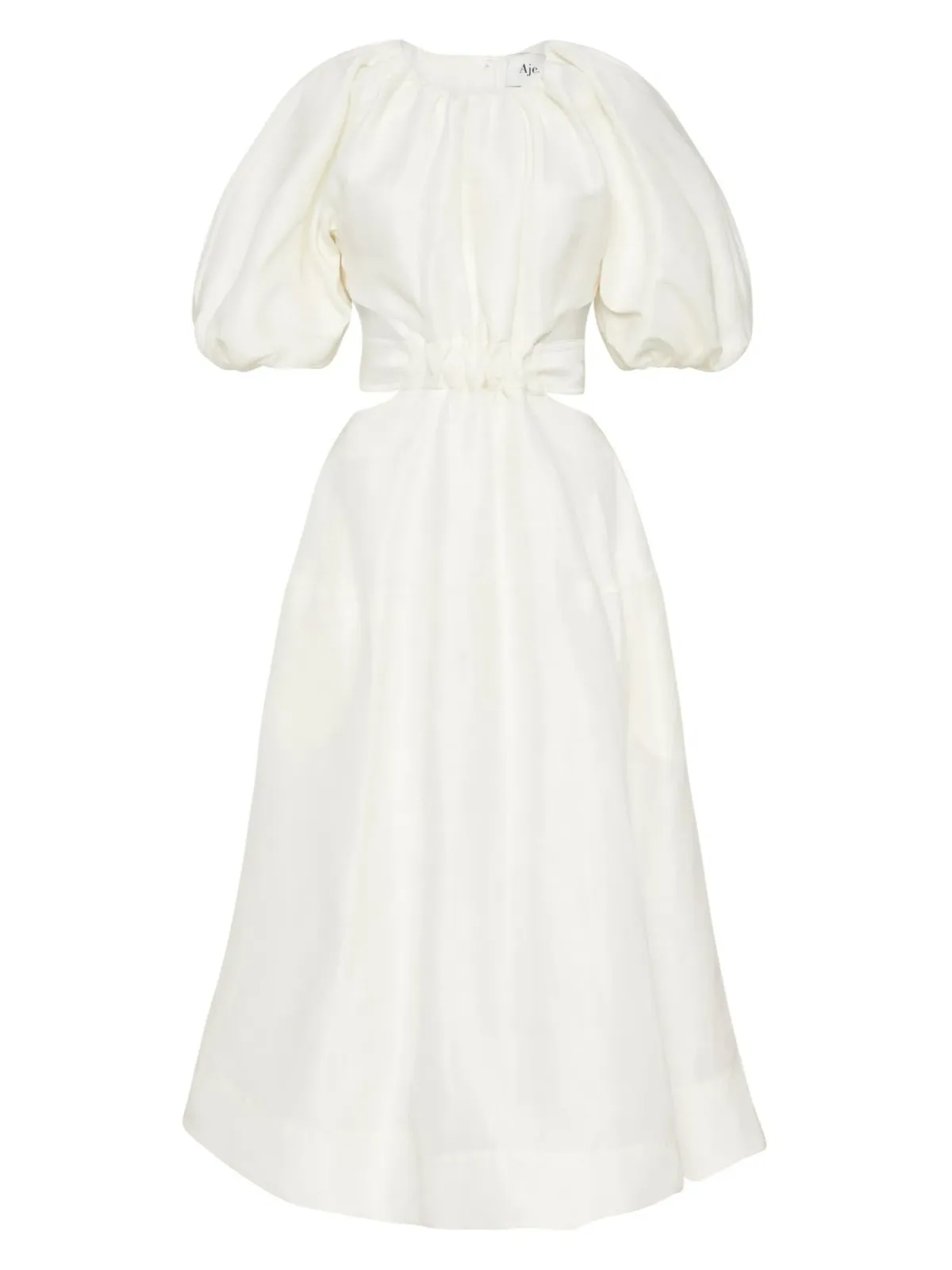 Aje Mimosa Cutout Midi Dress White Size AU 10 - Image 4