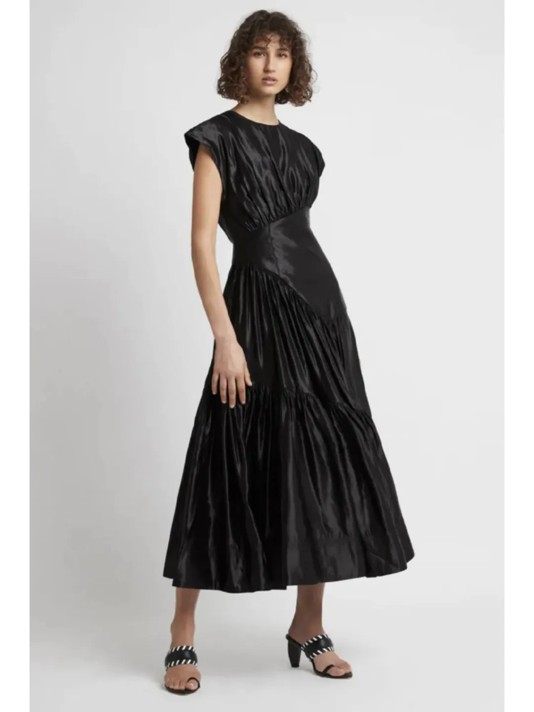 Aje Serendipity Reflection Midi Dress in Black Size AU 16 for rent on The Volte - main image