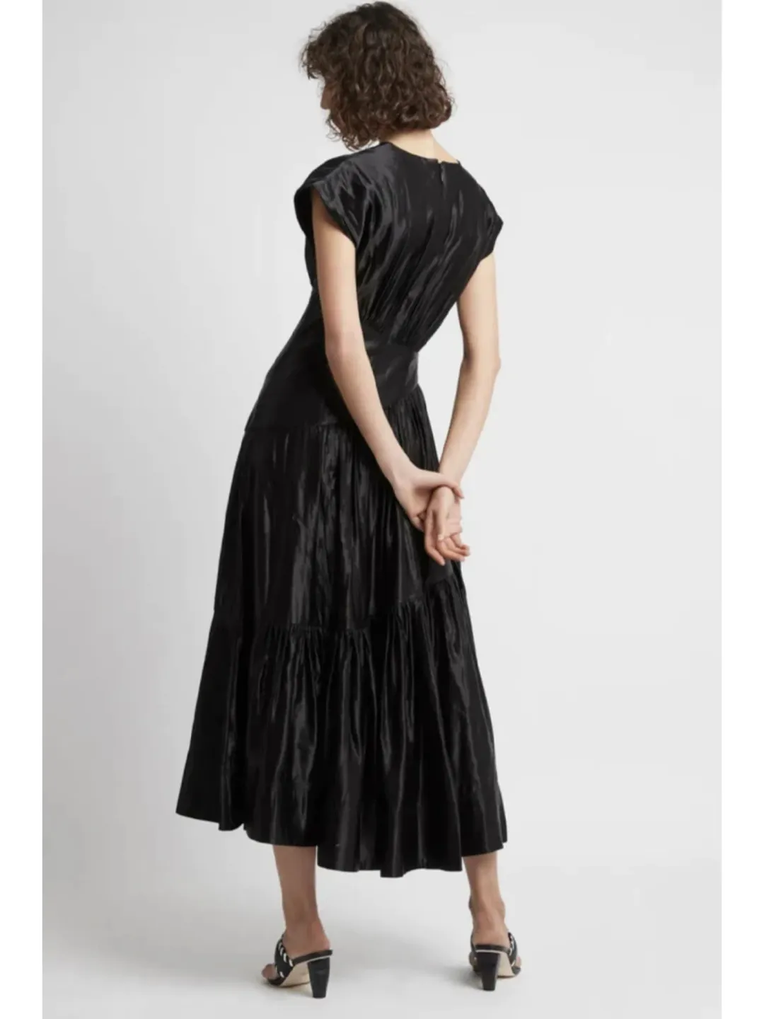 Aje Serendipity Reflection Midi Dress in Black Size AU 16 for rent on The Volte - main image