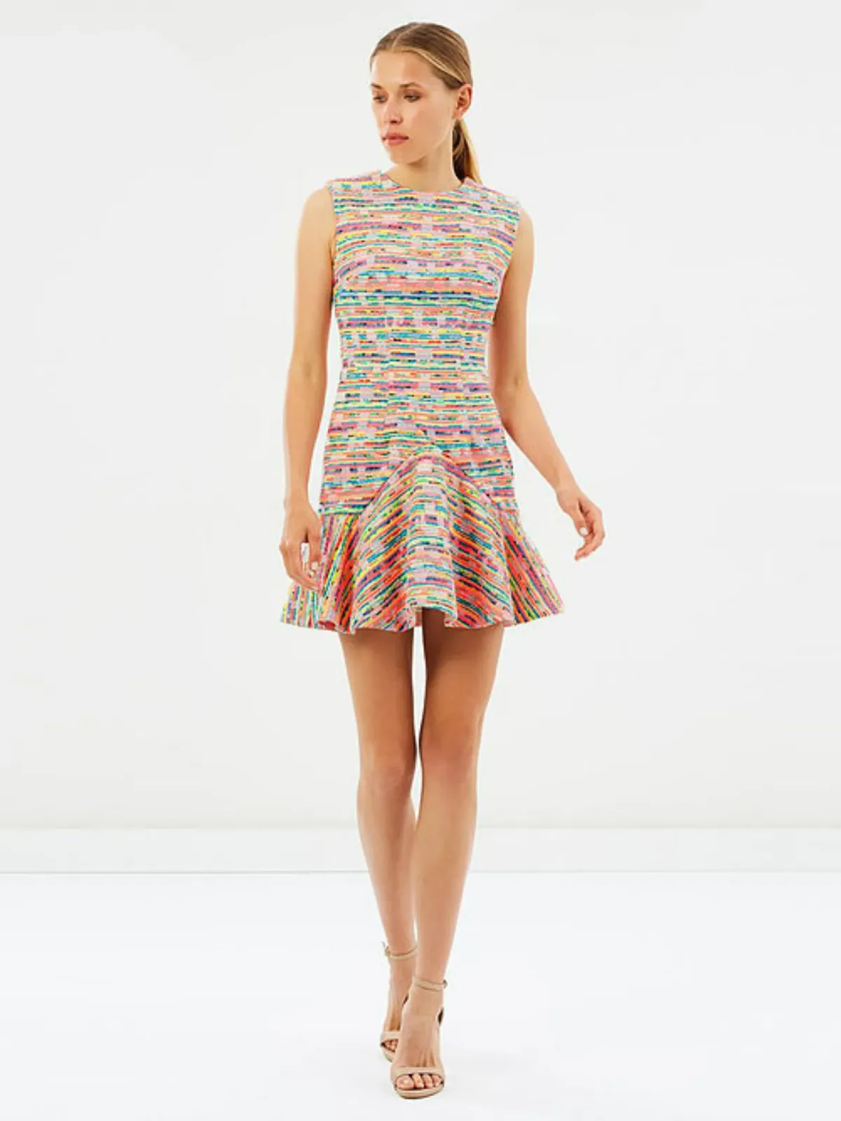 By Johnny Neon Wave Mini Dress in Multi Size AU 10 - Image 1