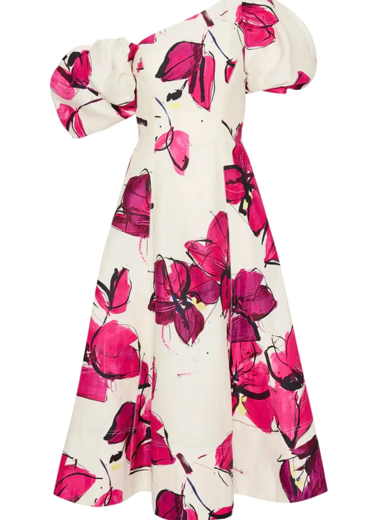 Aje Tulip Sleeve Midi Dress Falling Florals Size AU 8 - Image 5