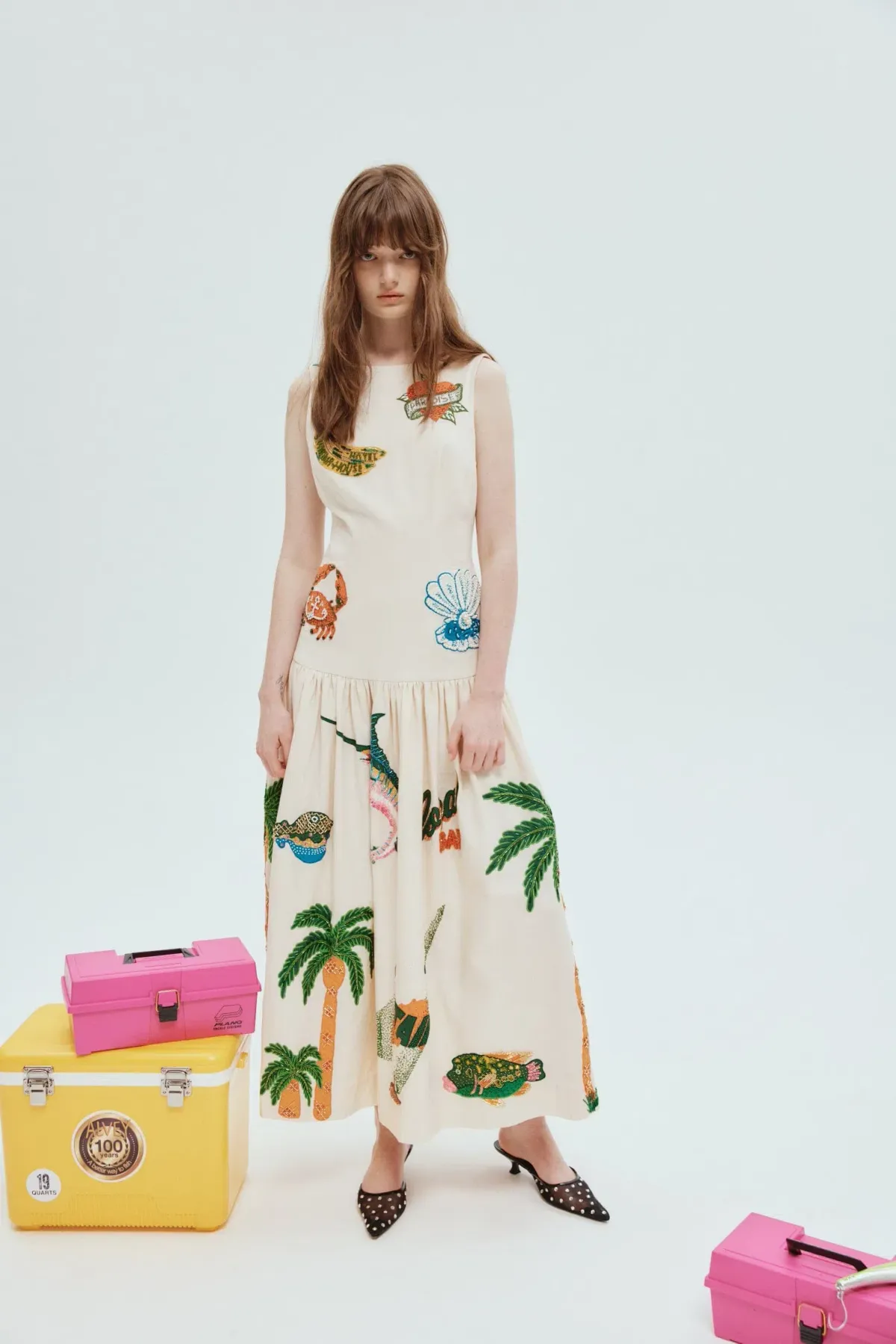 Alemais Clam Embroidered Gown Print Size 8  - Image 6