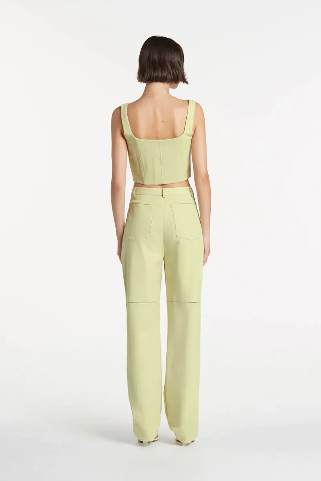 Sir the Label Set - Esther Structured Bodice & Pants Set in Pistachio Size 1 / AU 8 for rent on The Volte - main image