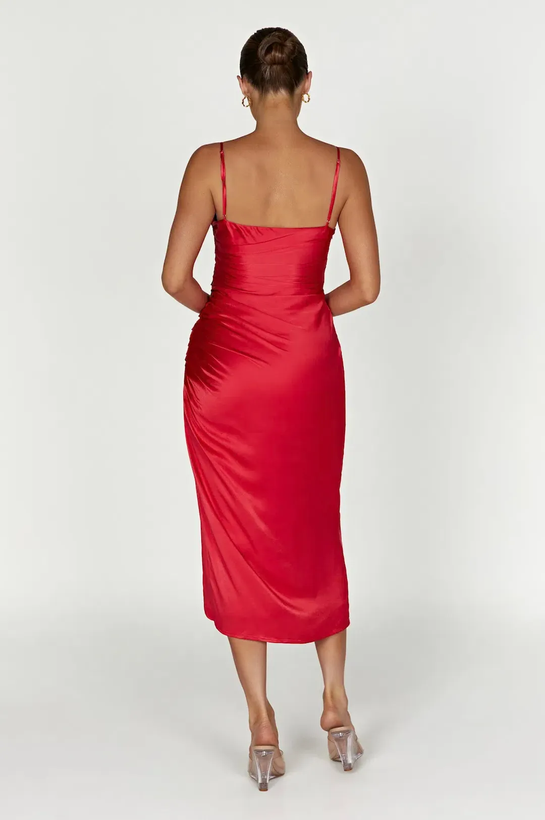 Meshki Claudette Midi Dress Red Size 8 for rent on The Volte - main image