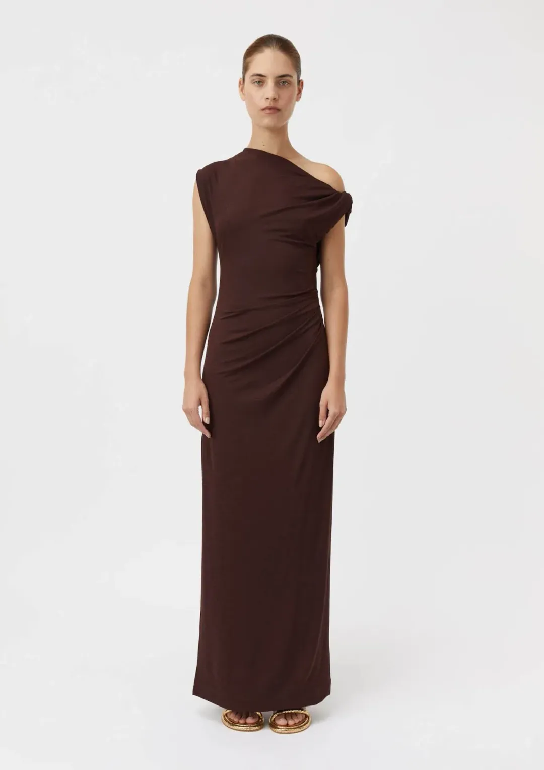 Camilla and Marc Annalise Dress in Chocolate Brown Size 6 for rent on The Volte - main image