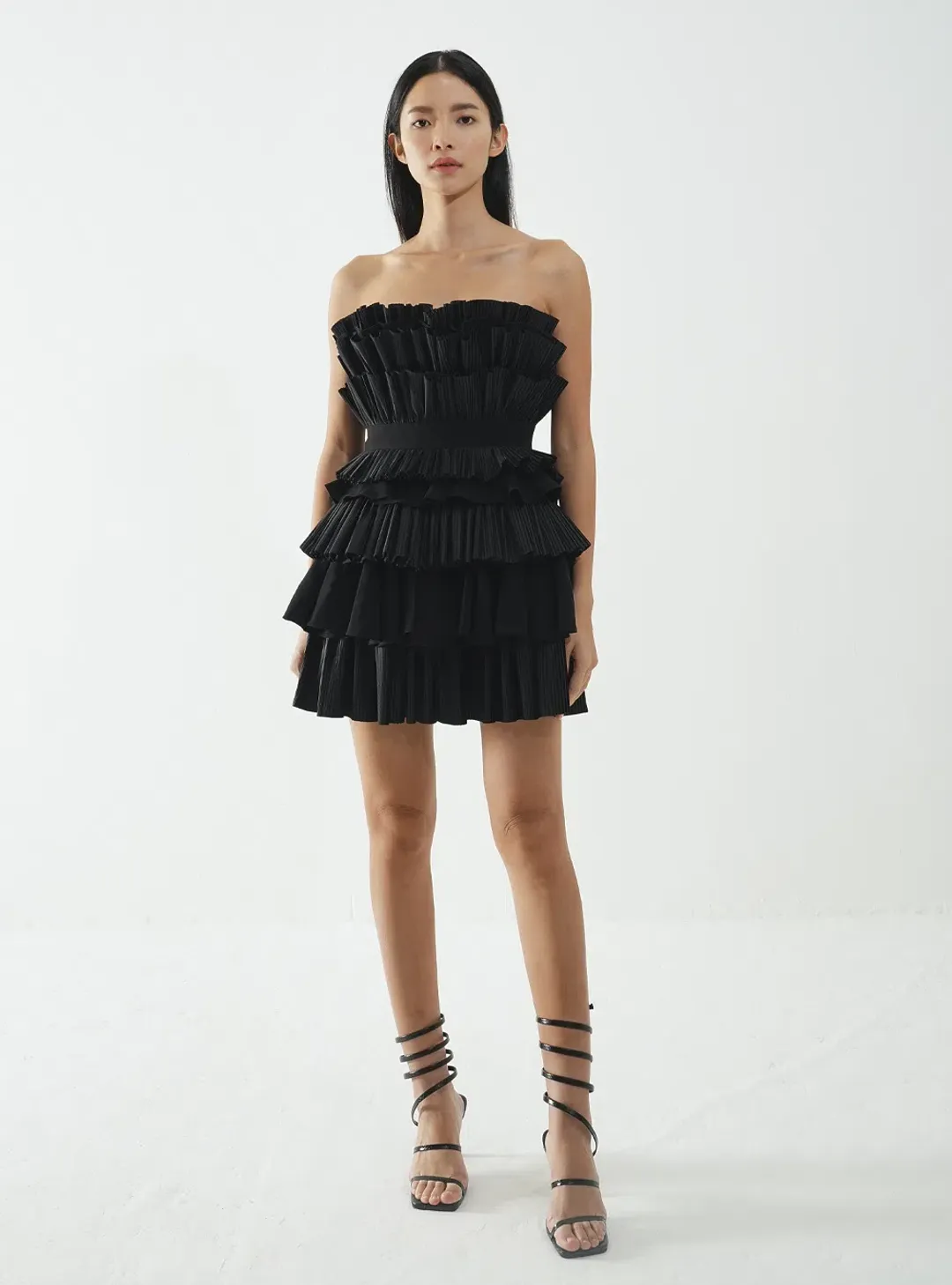 Acler Elsher Mini Dress Black Size 6 for rent on The Volte - main image