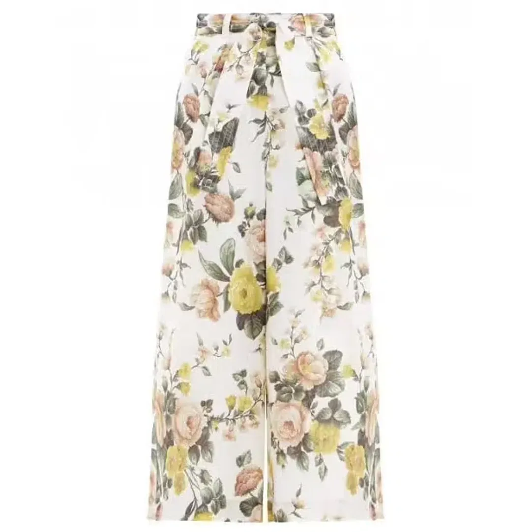 Zimmermann Zippy Wrap Bodice & Crop Flare Set Floral Size 1 / AU 10 for rent on The Volte - main image