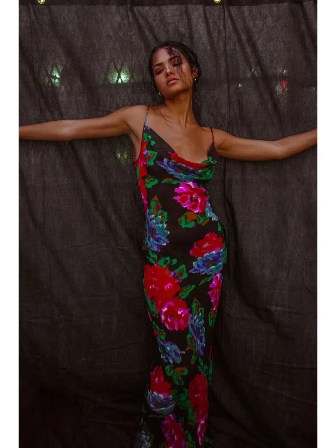 Rat & Boa Casablanca Dress Black Floral Size AU 4 for rent on The Volte - main image