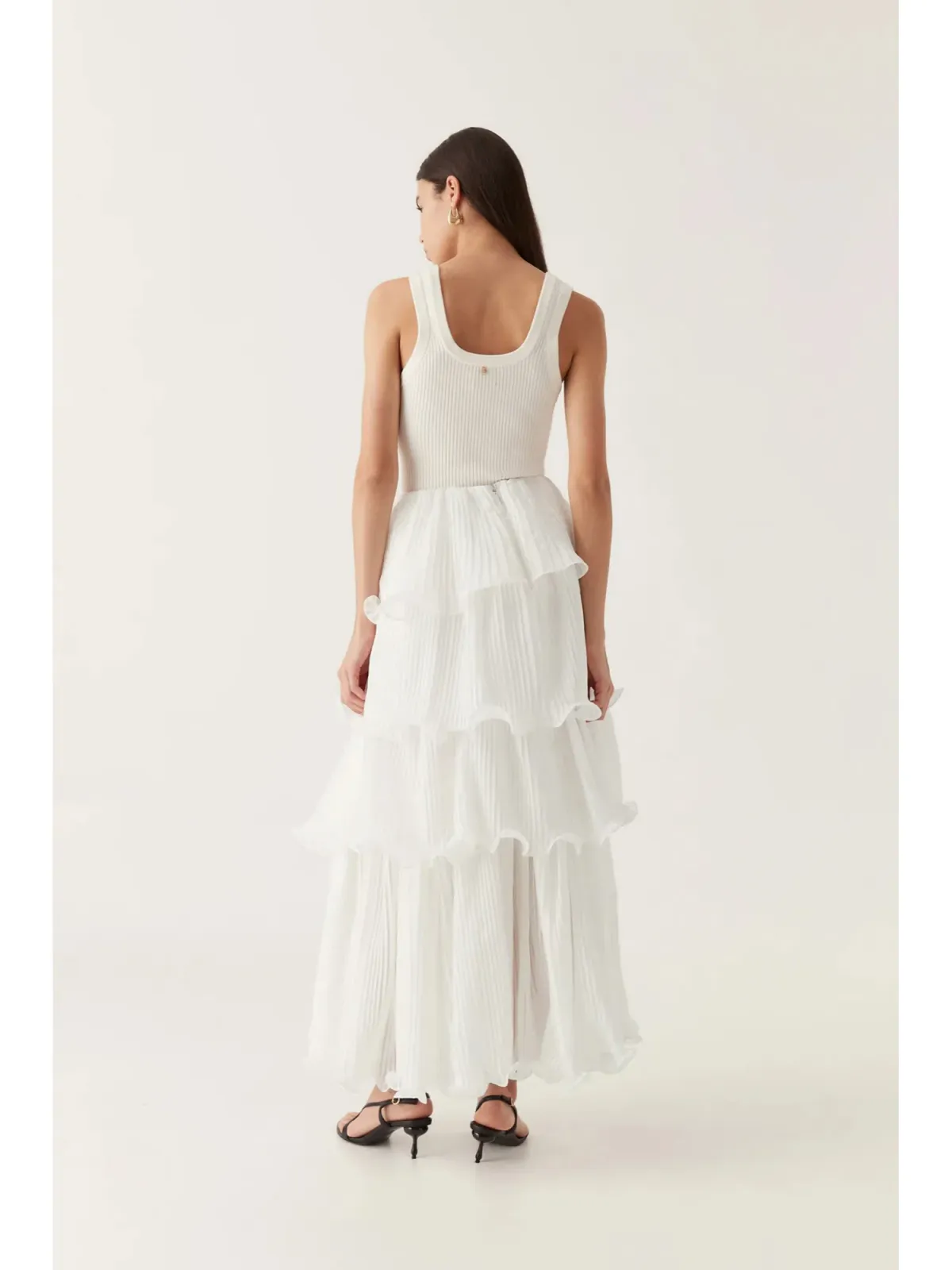 Aje Cosmos Tiered Maxi Skirt In White Size AU 8 - Image 2