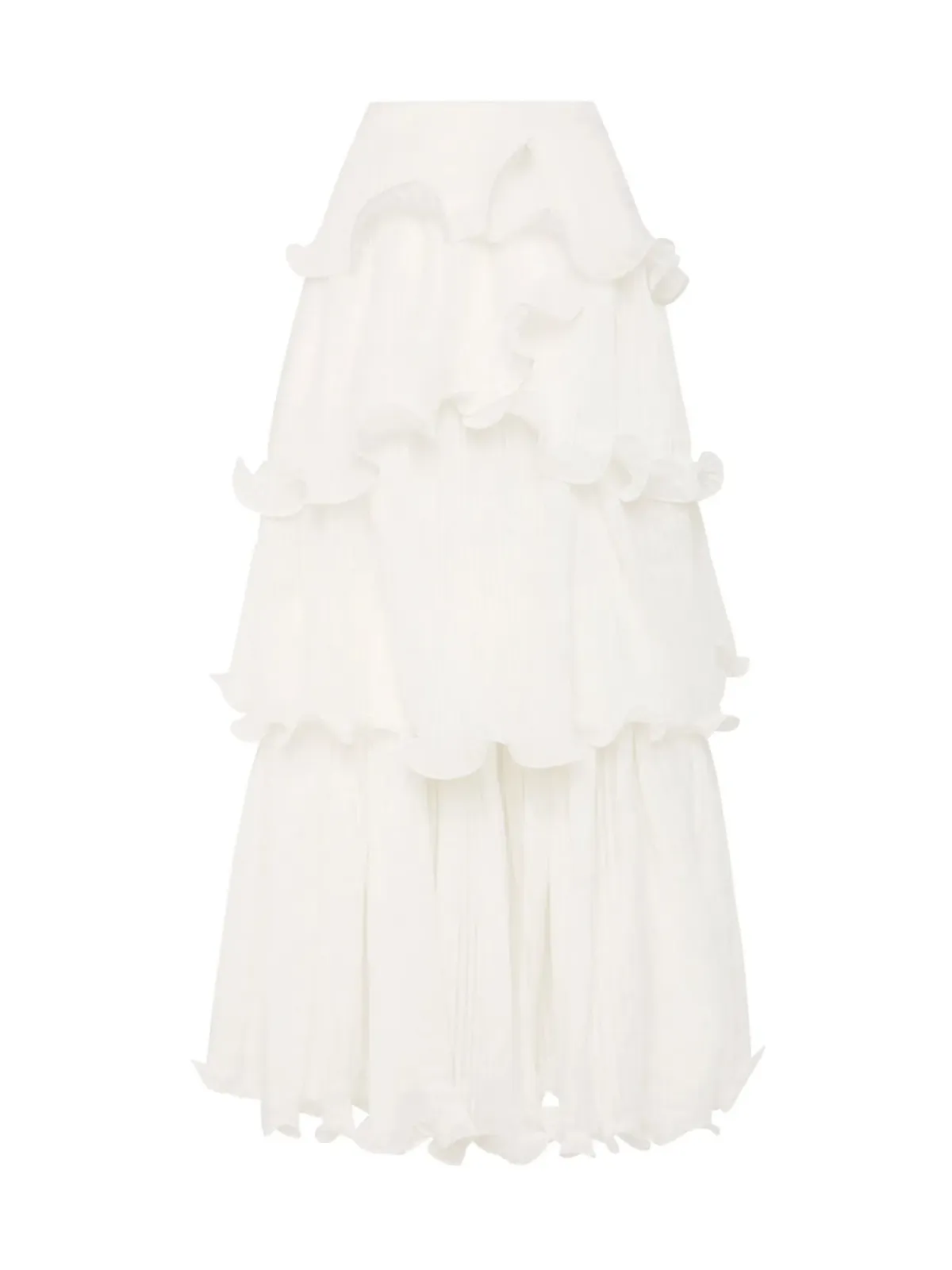 Aje Cosmos Tiered Maxi Skirt In White Size AU 8 - Image 6