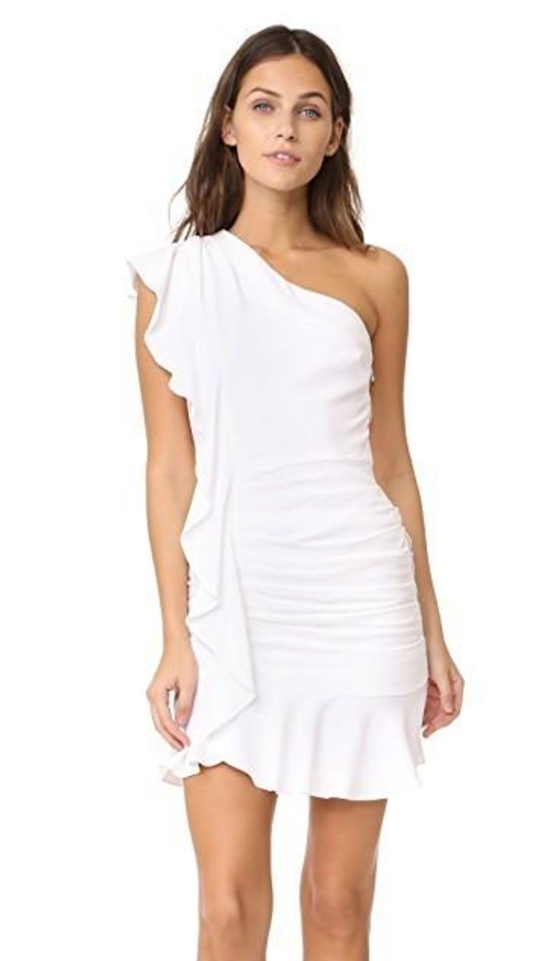 Veronica Beard Kingston Asymmetrical Ruffle Mini Dress for rent on The Volte - main image