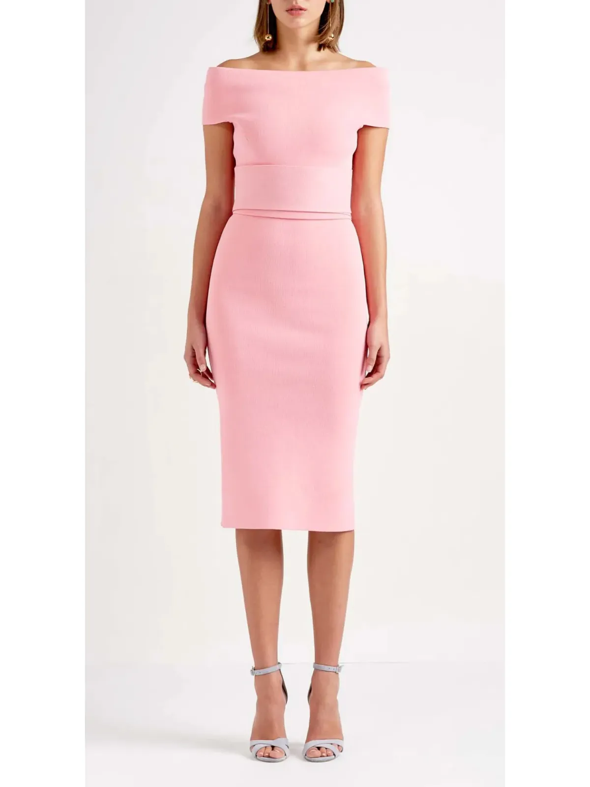 Scanlan Theodore Milano Crepe Knit Dress Pink Size Small / AU 8 - Image 1