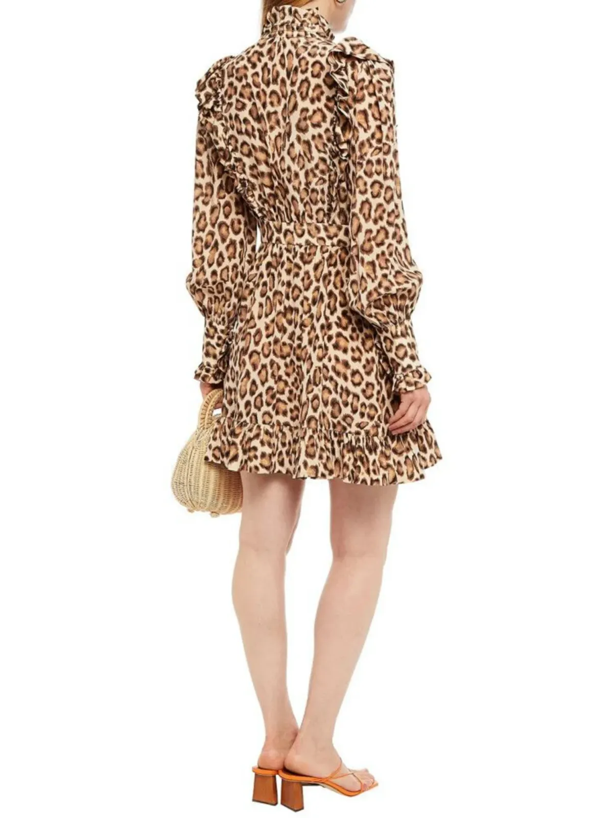 Zimmermann Lucky Frill Mini Dress in Leopard Print Size 1 / AU 10 - Image 2