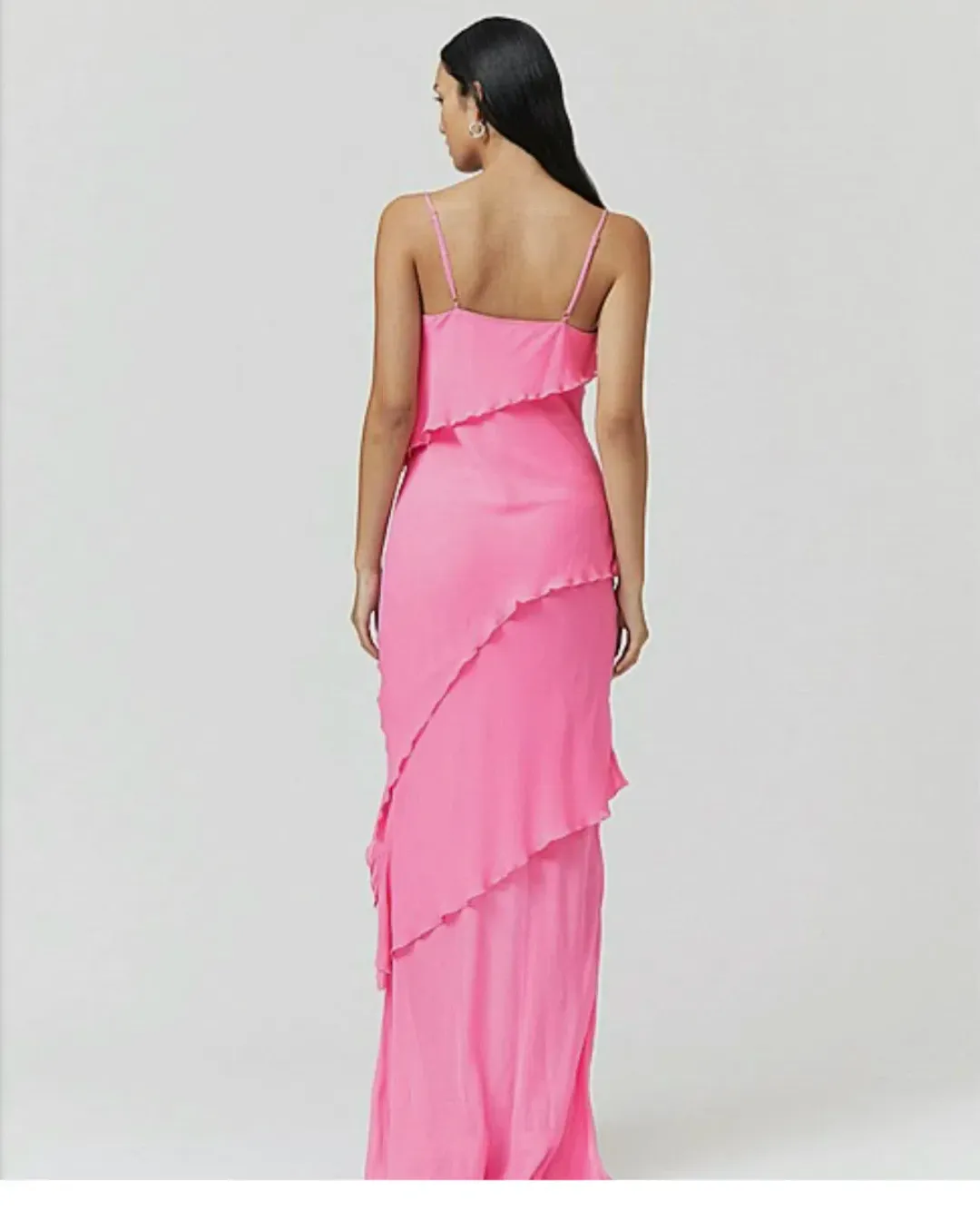 Suboo Tanya Strappy Cowl Neck Midi Dress Rose PInk Size S / AU 8 for rent on The Volte - main image
