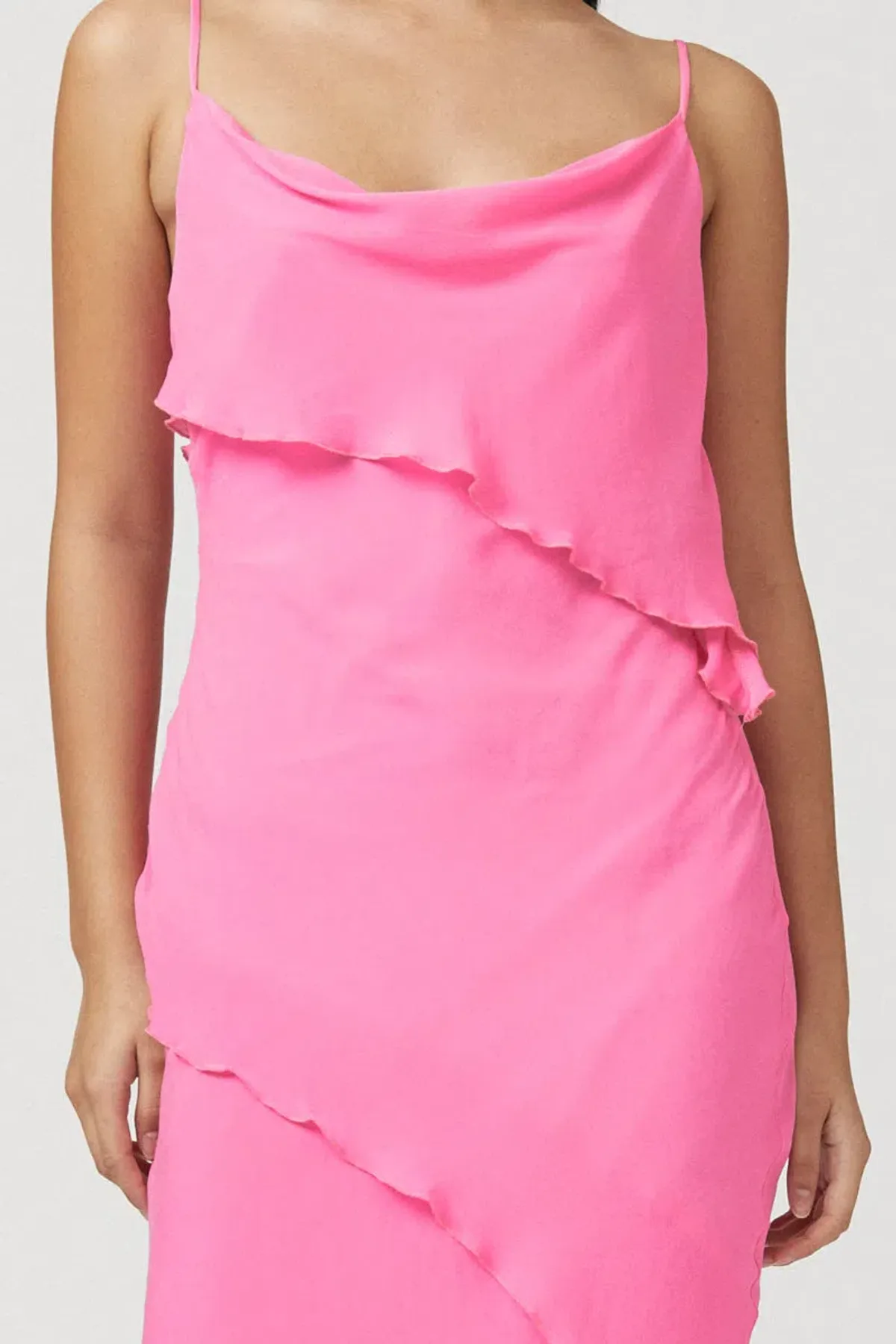 Suboo Tanya Strappy Cowl Neck Midi Dress Rose PInk Size S / AU 8 - Image 2