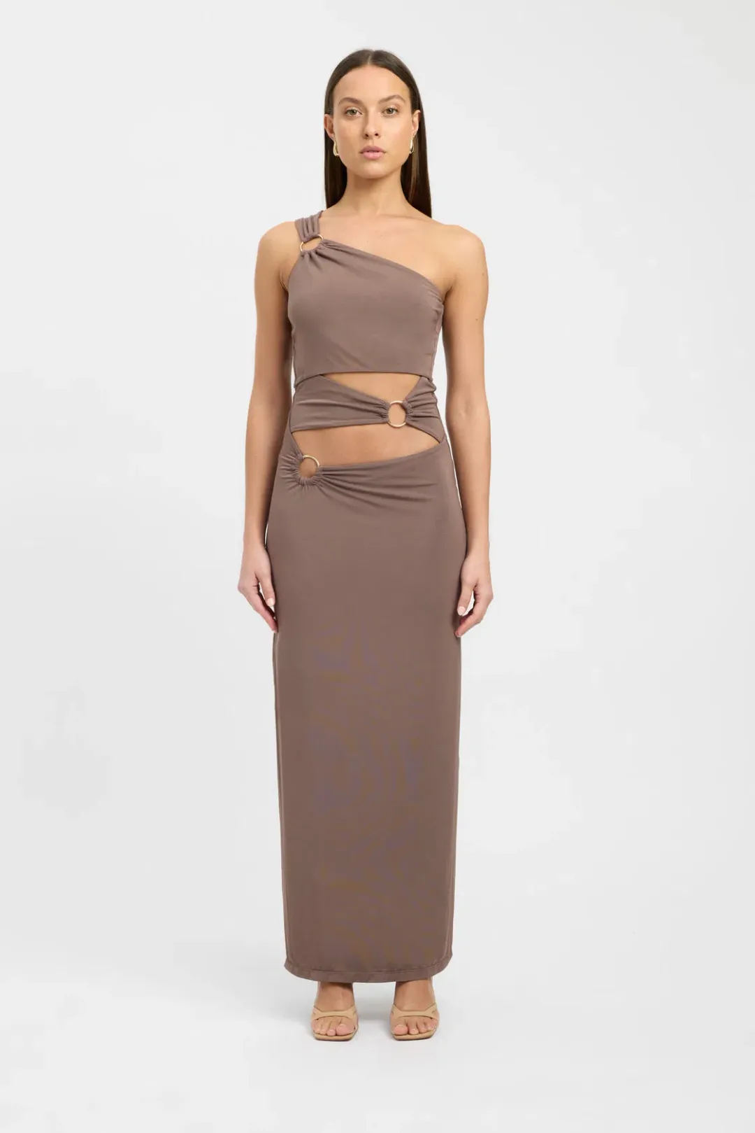 Kookai Sam Maxi Dress Walnut Brown Size 34 / AU 6 for rent on The Volte - main image