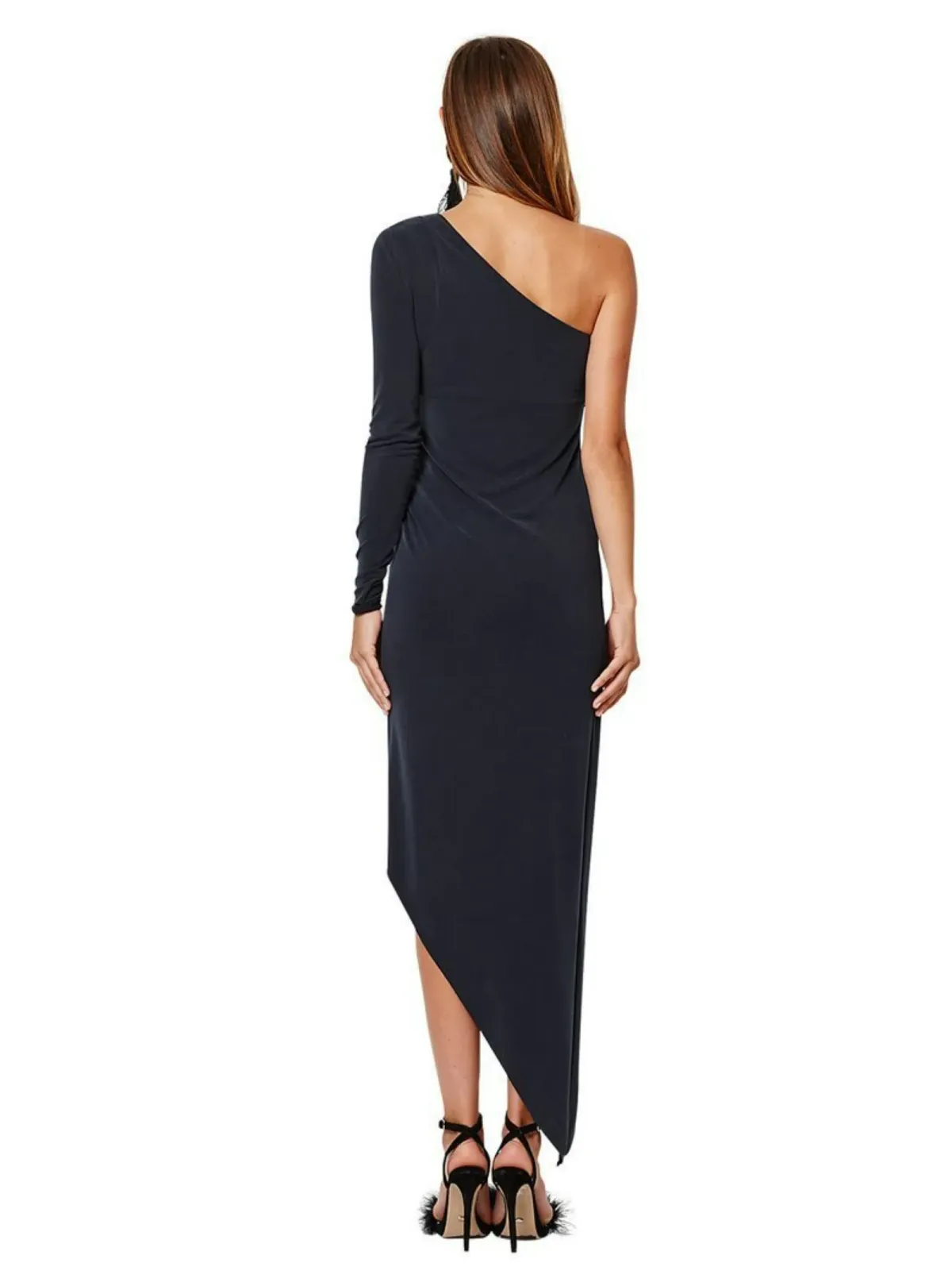 Bec & Bridge Asymmetrical Dress Black Size AU 8 - Image 2