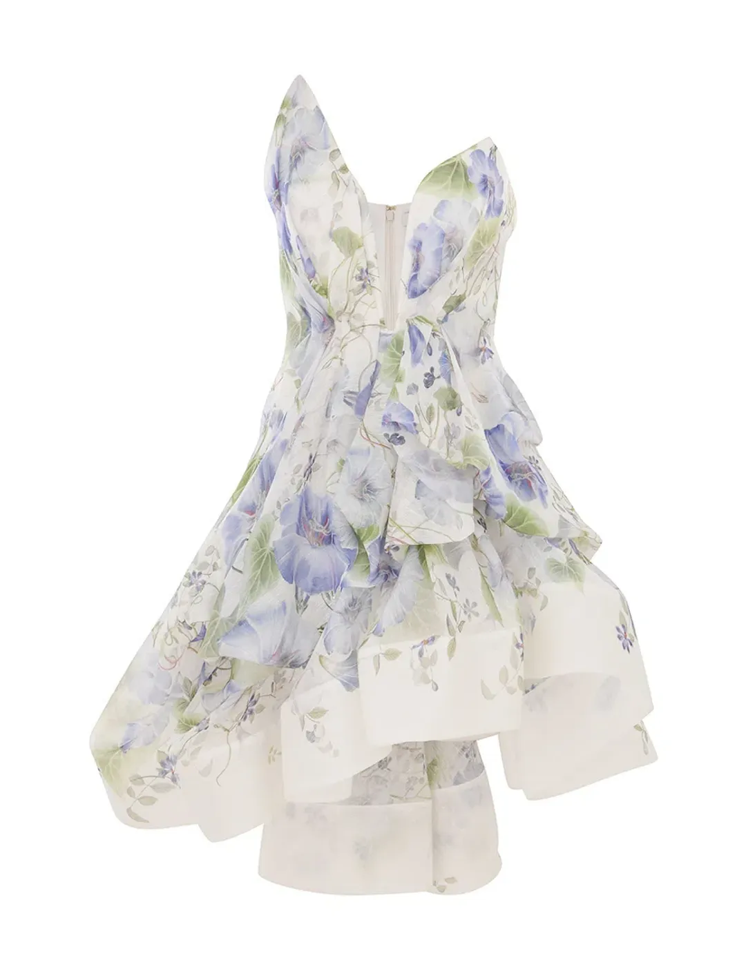 Zimmermann Natura Draped Mini Blue Floral Size 1 / AU 10  for rent on The Volte - main image