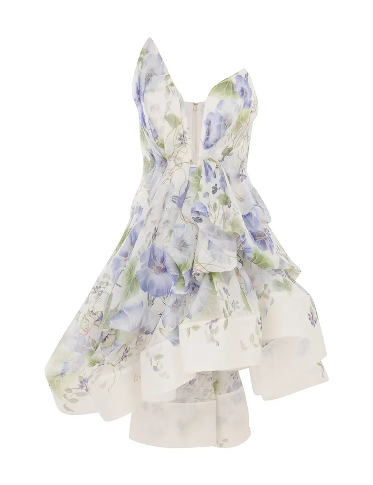 Zimmermann Natura Draped Mini Blue Floral Size 0 / AU 8  - Image 3