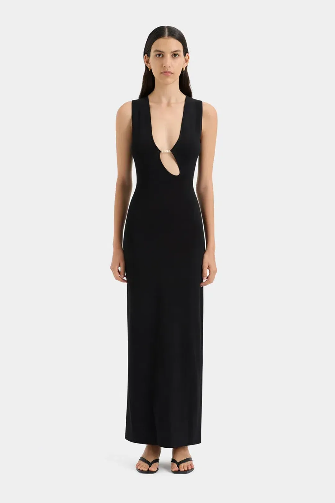 Sir the Label Kinetic Beaded Maxi Dress Black Size 0 / AU 6 for rent on The Volte - main image