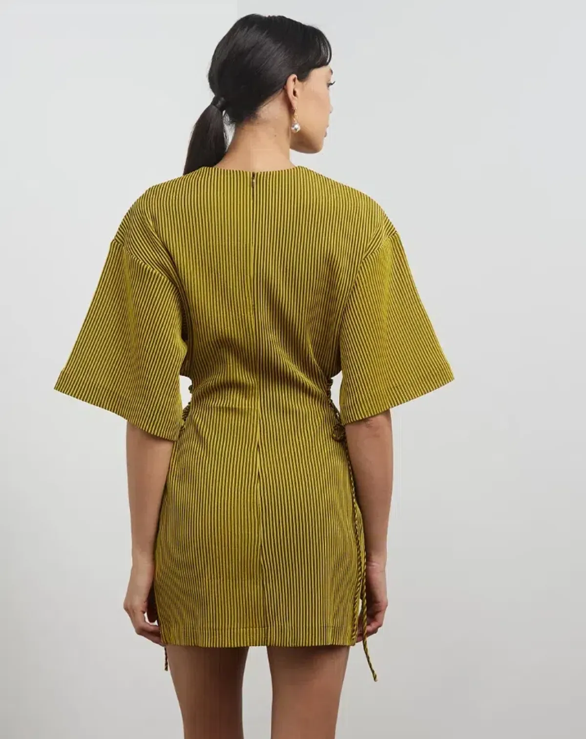 Camilla and Marc Izaro Cut Out Mini Dress Stripe Size 8 - Image 3