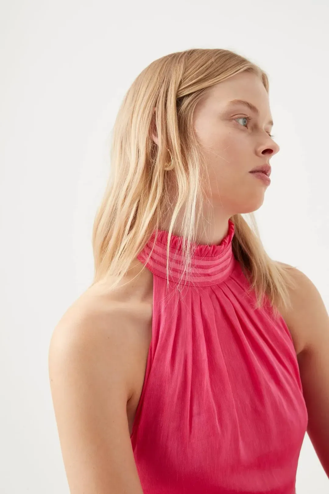 Aje Sienna Maxi Dress Berry Pink Size 6 for rent on The Volte - main image