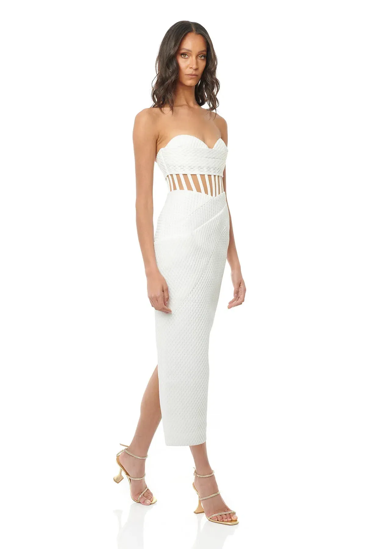 Eliya The Label Zariah Midi Dress White Size XS / AU 6 - Image 1