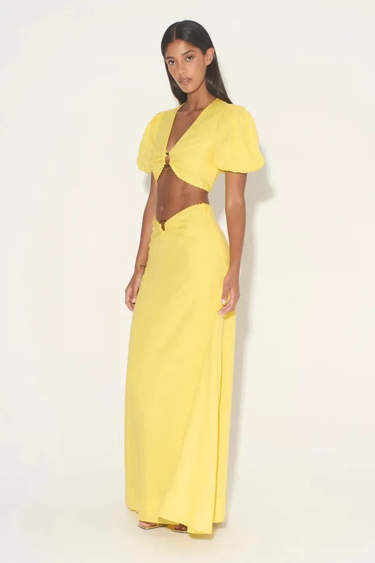 Hansen and Gretel Greer Top & Freya Skirt Set Sunshine Yellow Size XS / AU 6  - Image 2