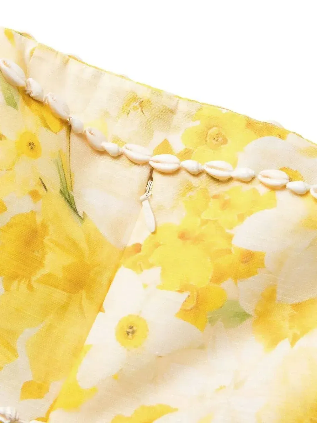 Zimmermann Wonderland Shell Embellished Silk Blend Gown Yellow Size 3 / AU 14 for rent on The Volte - main image