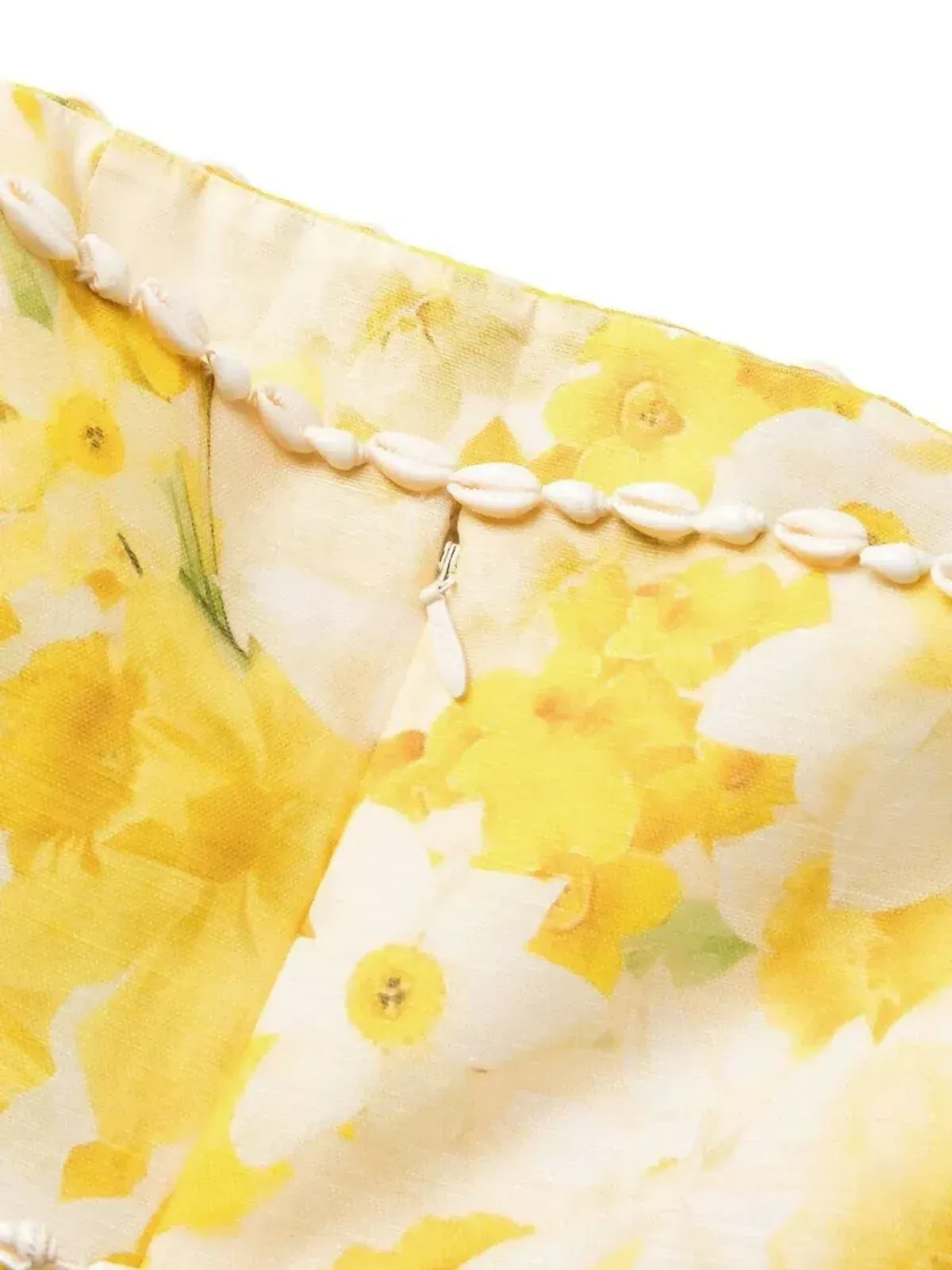 Zimmermann Wonderland Shell Embellished Silk Blend Gown Yellow Size 3 / AU 14 - Image 7