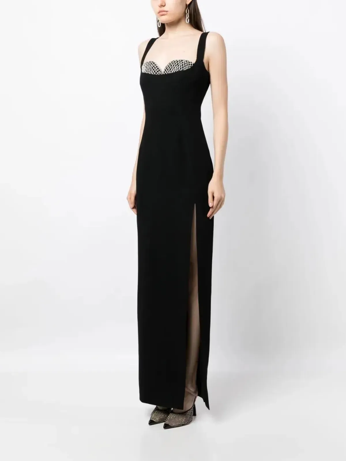 Rachel Gilbert Eli Gown Black Size 10 - Image 1