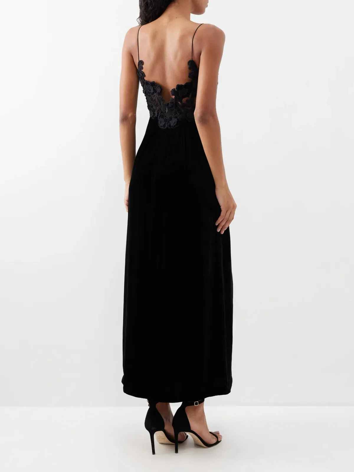 Zimmermann Sensory Bodice Velvet Slip Dress Black Size 3 / AU 12-14 - Image 3