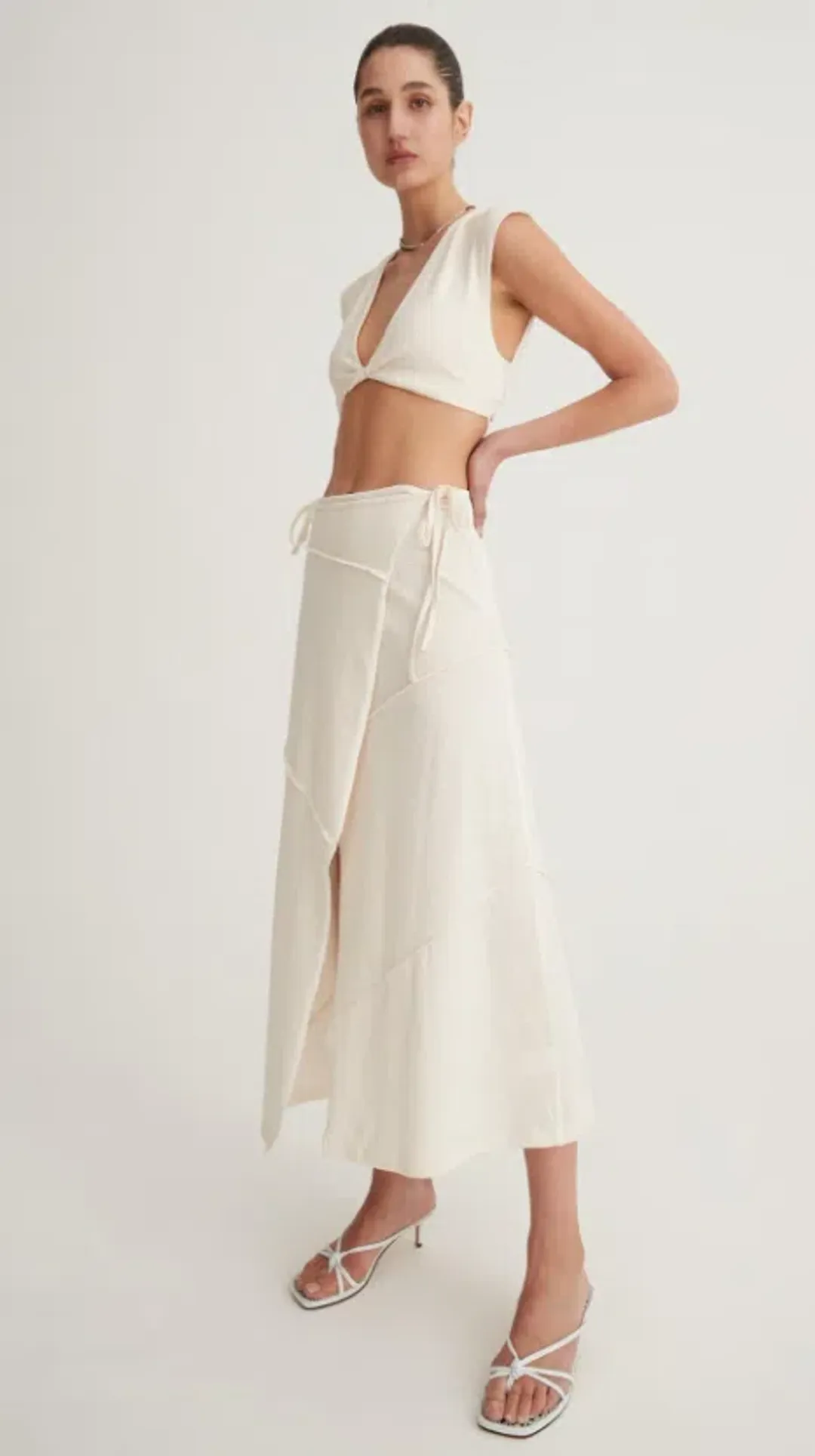 Hansen & Gretel Catalina Top Size 10 and Skirt Size 12 Set Sand for rent on The Volte - main image