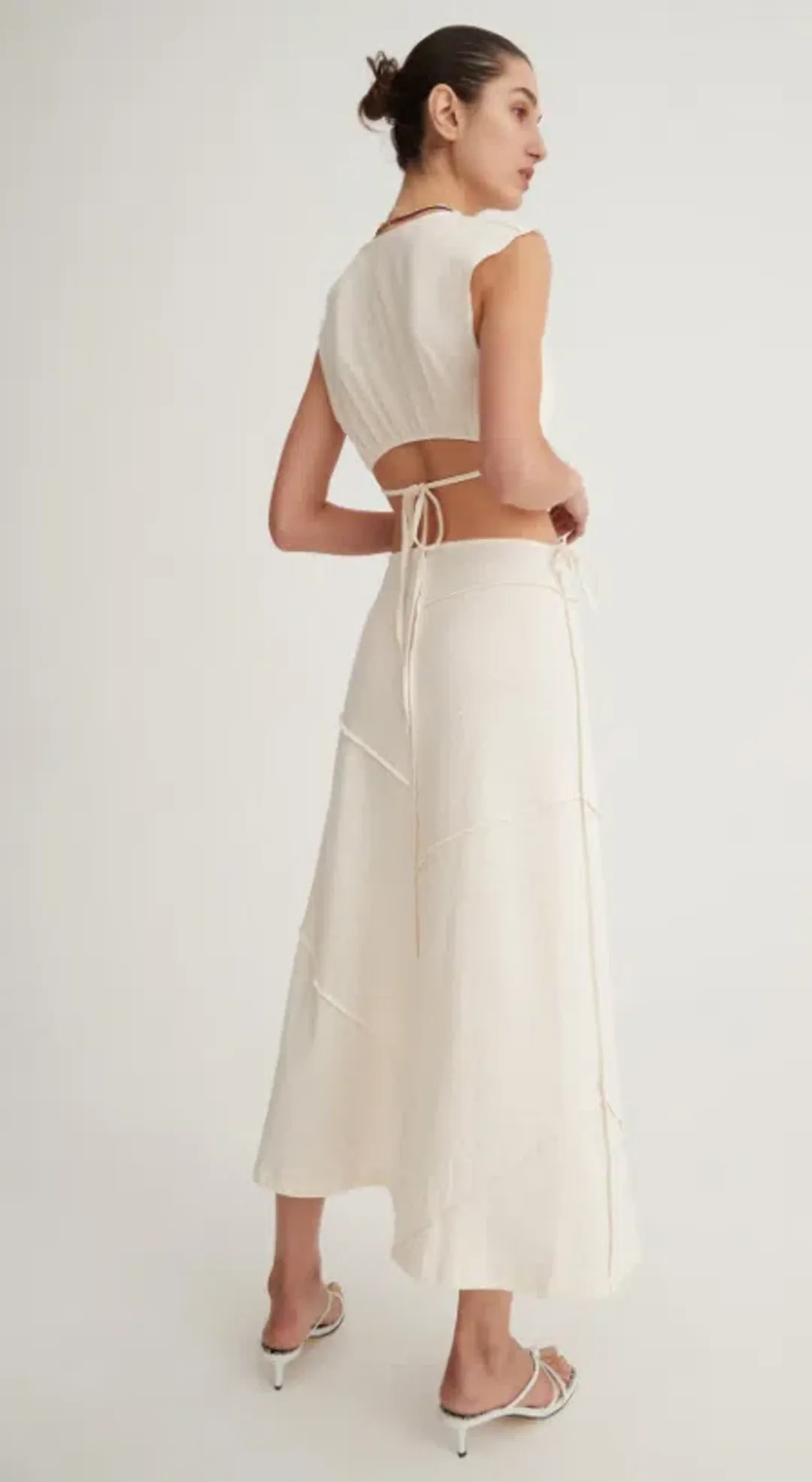 Hansen & Gretel Catalina Top Size 10 and Skirt Size 12 Set Sand for rent on The Volte - main image